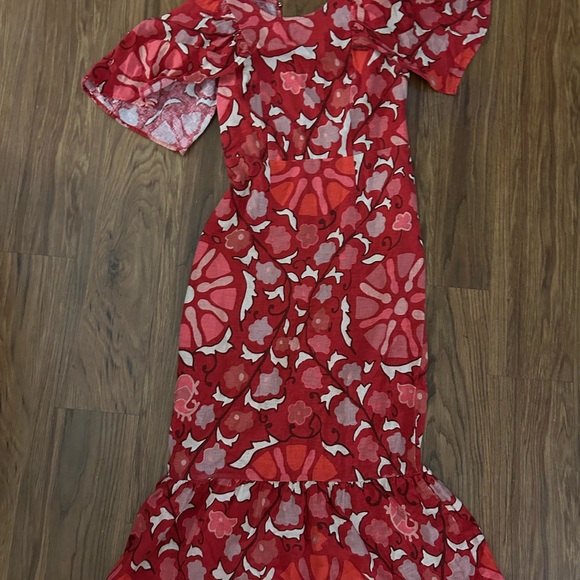RHODE Dresses & Skirts - RHODE Red Floral Midi Dress
